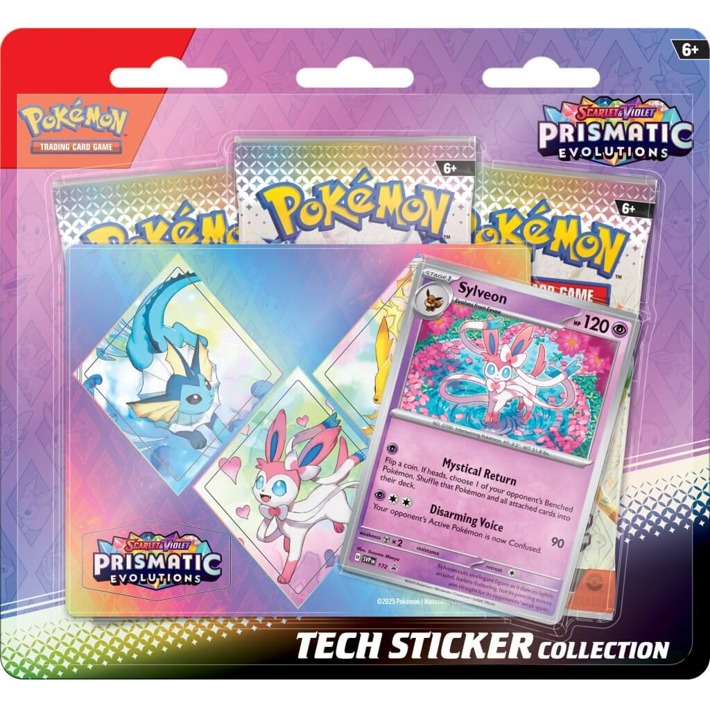 Pokemon TCG Scarlet & Violet Prismatic Evolutions Tech Sticker Blister