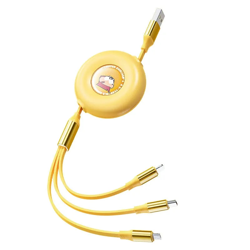 ROCK G16 3-in-1 Retractable Charging & Data Cable