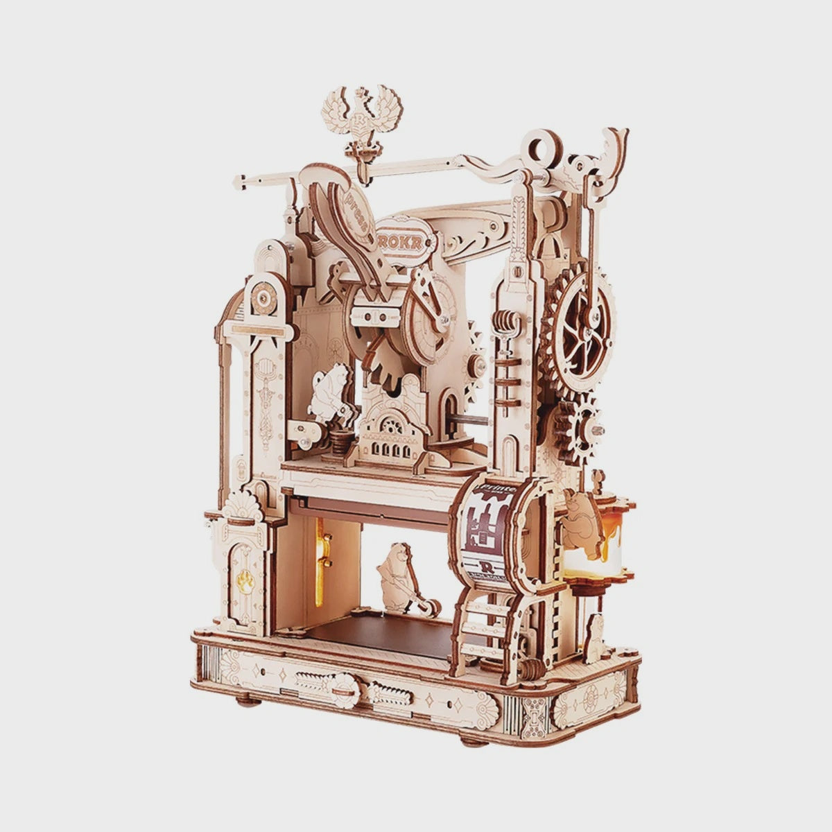 ROKR Classic Printing Press Mechanical 3D Puzzle DIY Kit