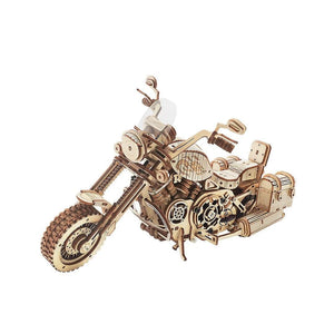 ROKR Cruiser Motorcycle 3D Wooden Puzzle, Scale Model Kits