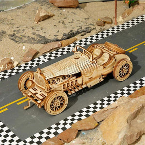 ROKR Grand Prix Car 3D Wooden Puzzle, Scale Model Kits
