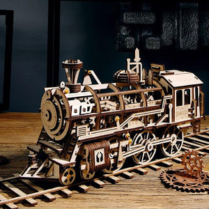 ROKR Locomotive 3D Wooden Puzzle, Scale Model Kits