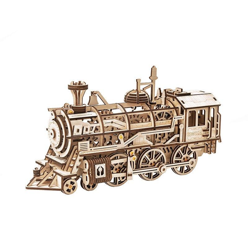 ROKR Locomotive 3D Wooden Puzzle, Scale Model Kits