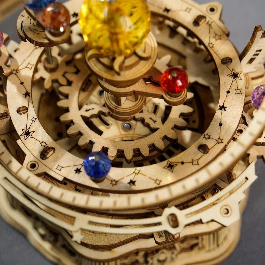 ROKR Starry Night Orrery Mechanical Music Box 3D Wooden Puzzle, Scale Model Kits