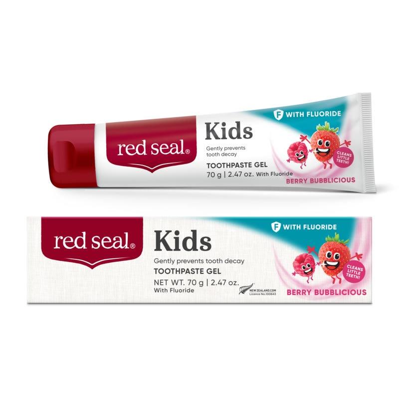 Red Seal Kids Fluoride Berry Bubblicious Toothpaste 70g, Toothpastes