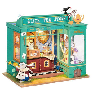 Rolife Alice's Tea Store DIY Miniature House Kit, Scale Model Kits