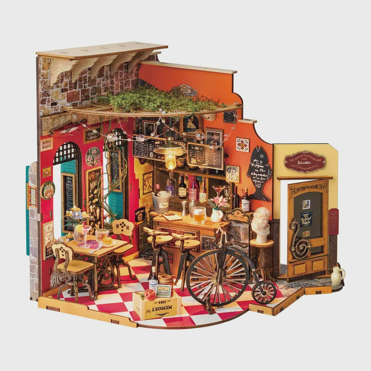 Rolife Cheers Bar & Dining DIY Miniature House Kit - DG173