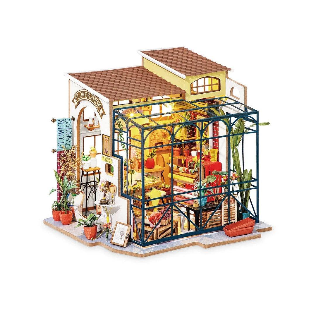 Rolife Emily's Flower Shop DIY Miniature House Kit, Scale Model Kits