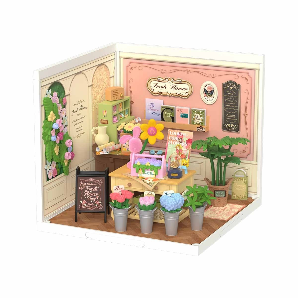 Rolife Fresh Flower Shop DIY Miniature House Kit