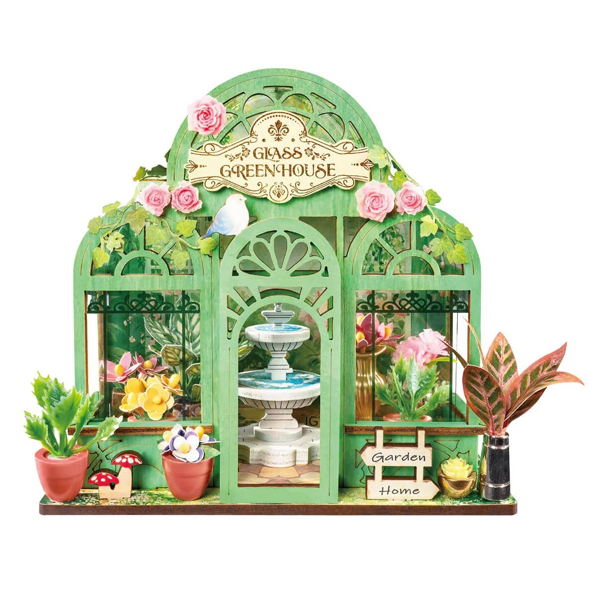 Rolife Green Fountain Garden DIY Miniature House Kit