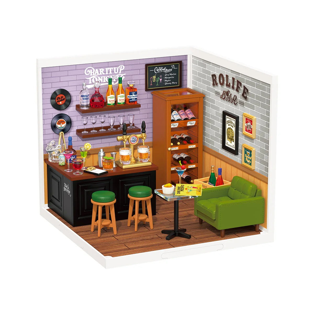 Rolife Leisurely Cheers Bar DIY Miniature House Kit