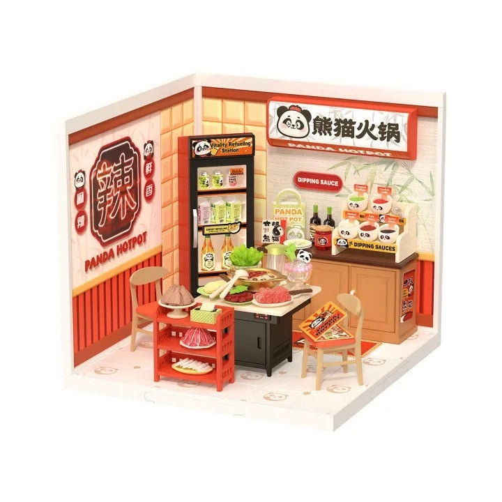 Rolife Panda Hot Pot DIY Miniature House Kit