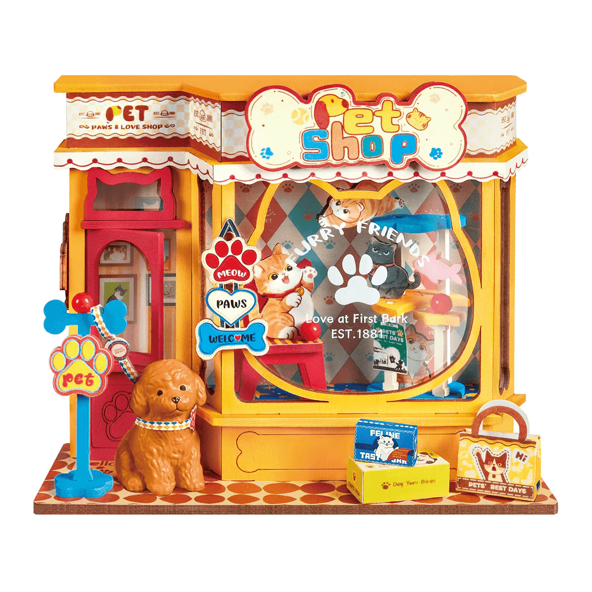 Rolife Pawfect Pet Shop DIY Miniature House Kit