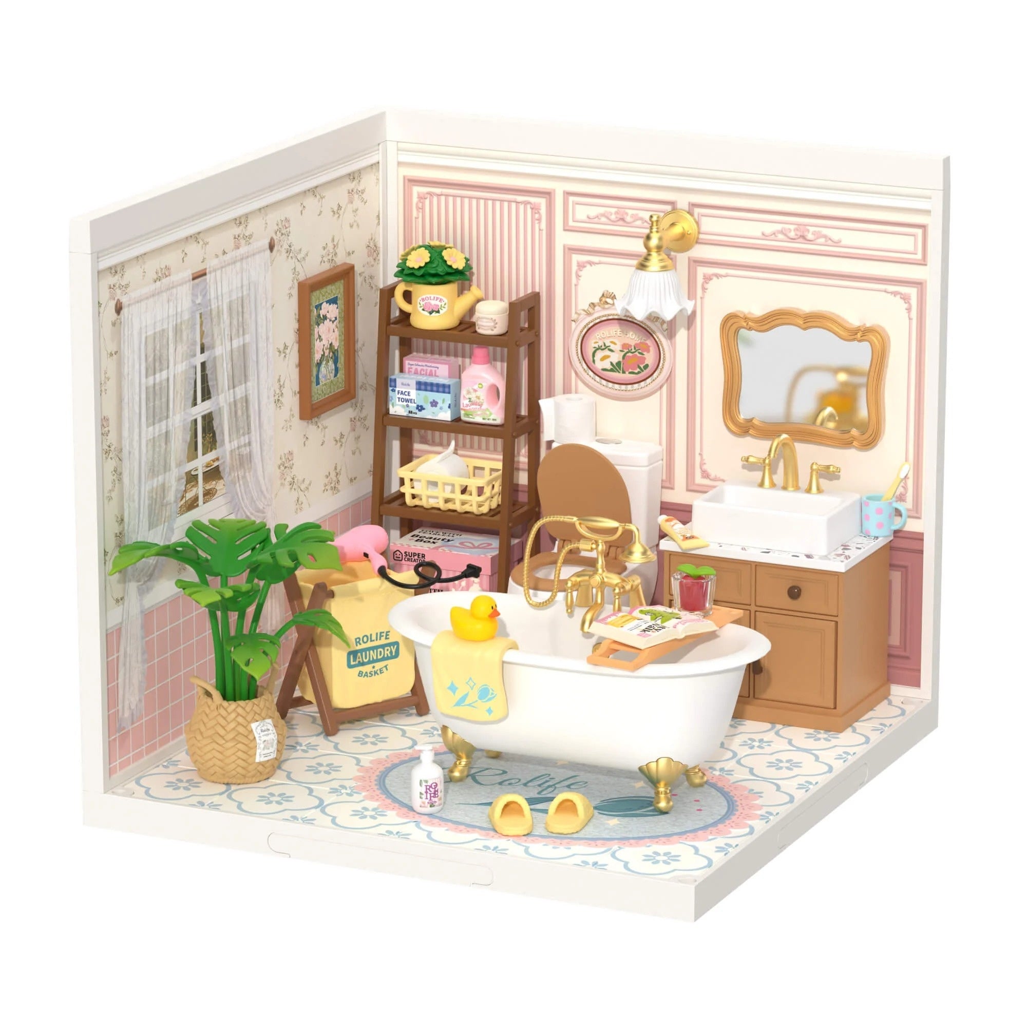 Rolife Pop Bubble Bathroom DIY Miniature House Kit