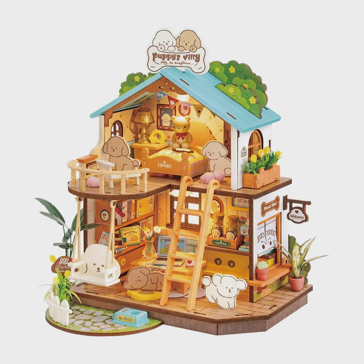 Rolife Puppy's Cozy Villa DIY Miniature House Kit - DG169
