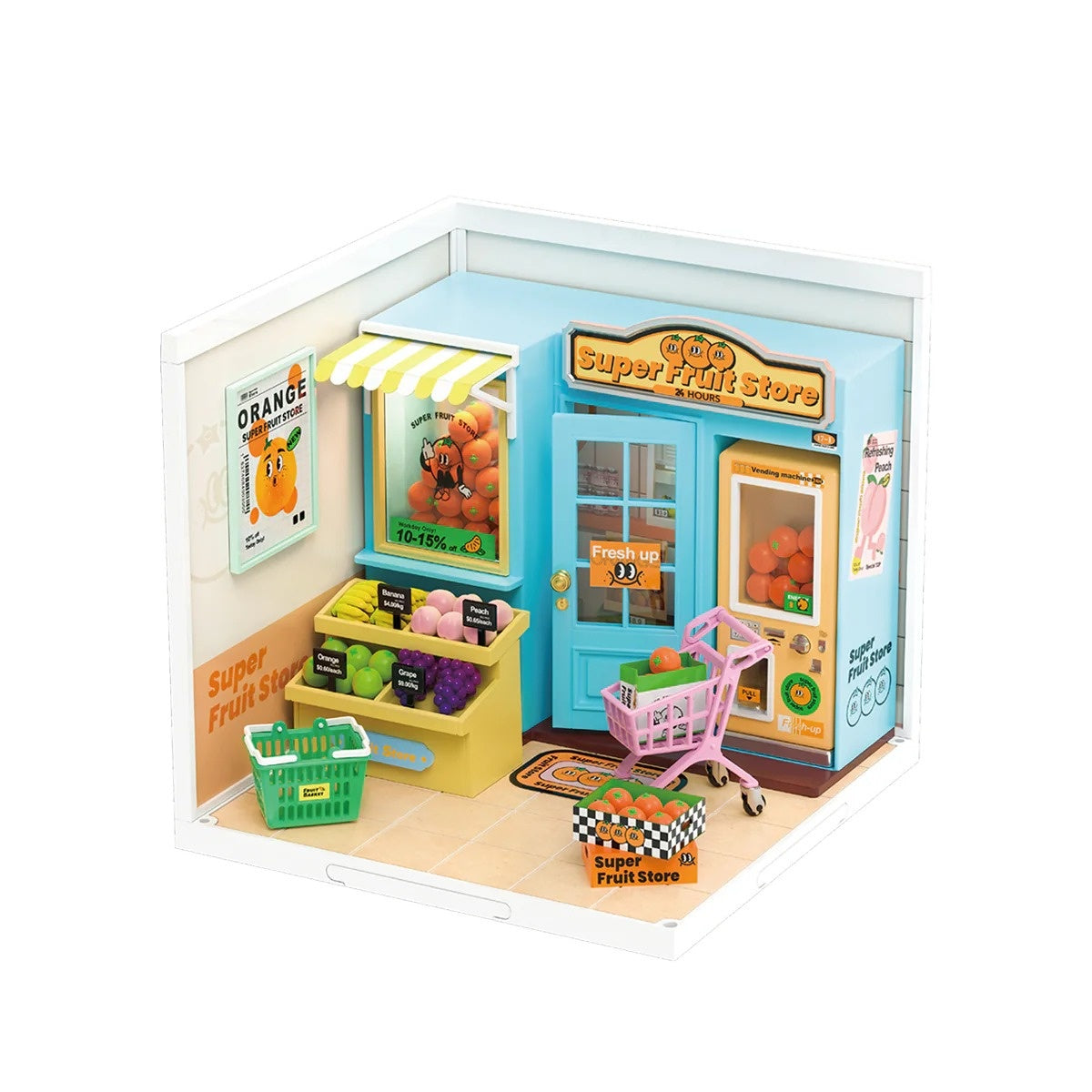 Rolife Super Fruit Store DIY Miniature House Kit
