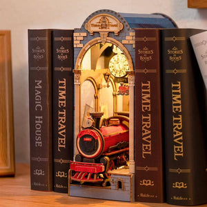 Rolife Time Travel DIY Book Nook Shelf Insert Kit, Scale Model Kits