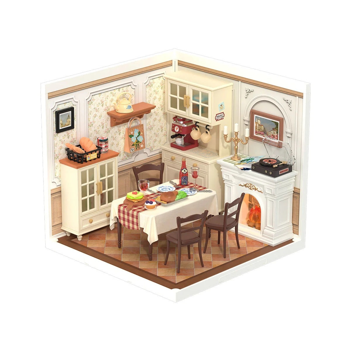 Rolife Warm Dining Room DIY Miniature House Kit