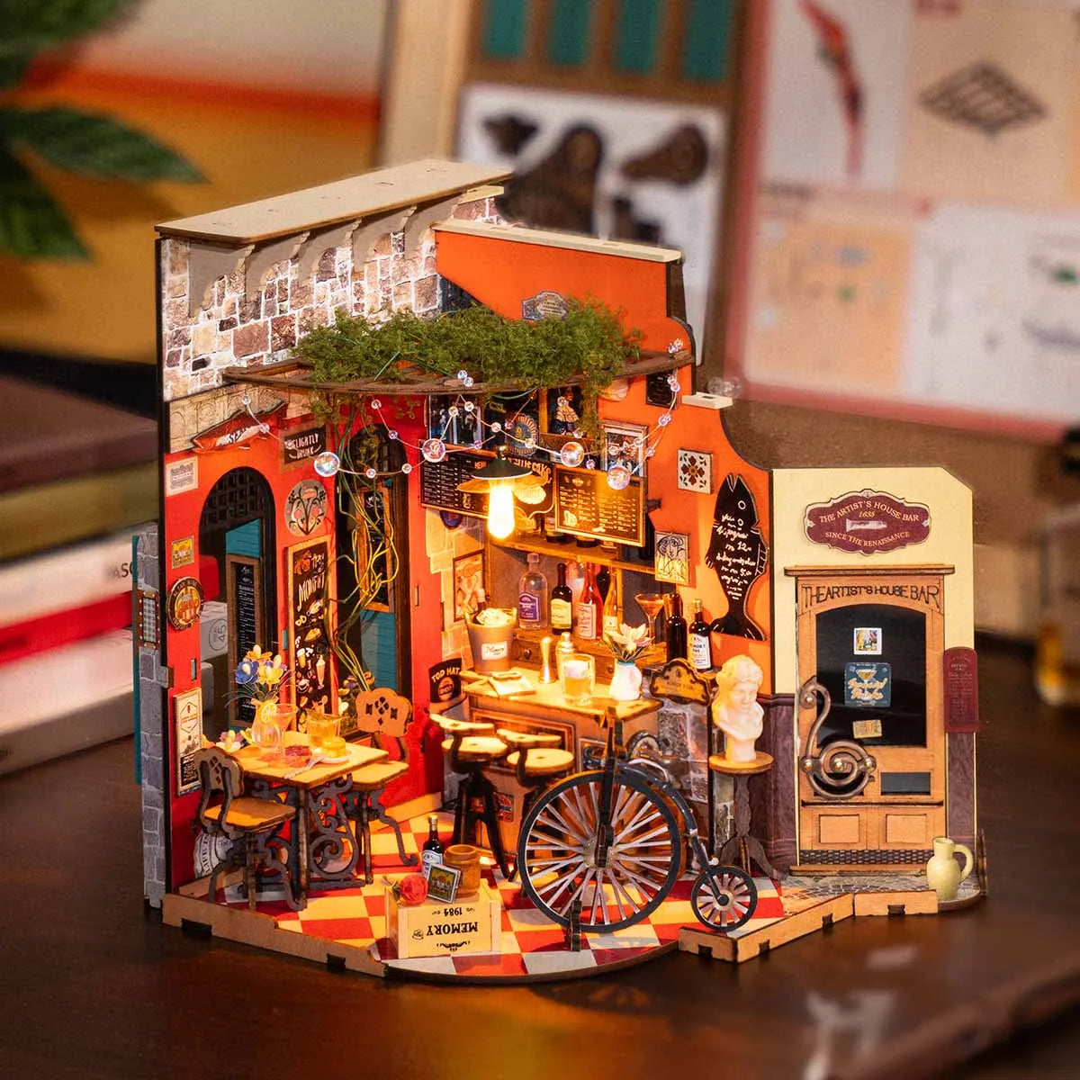 Rolife Cheers Bar & Dining DIY Miniature House Kit - DG173