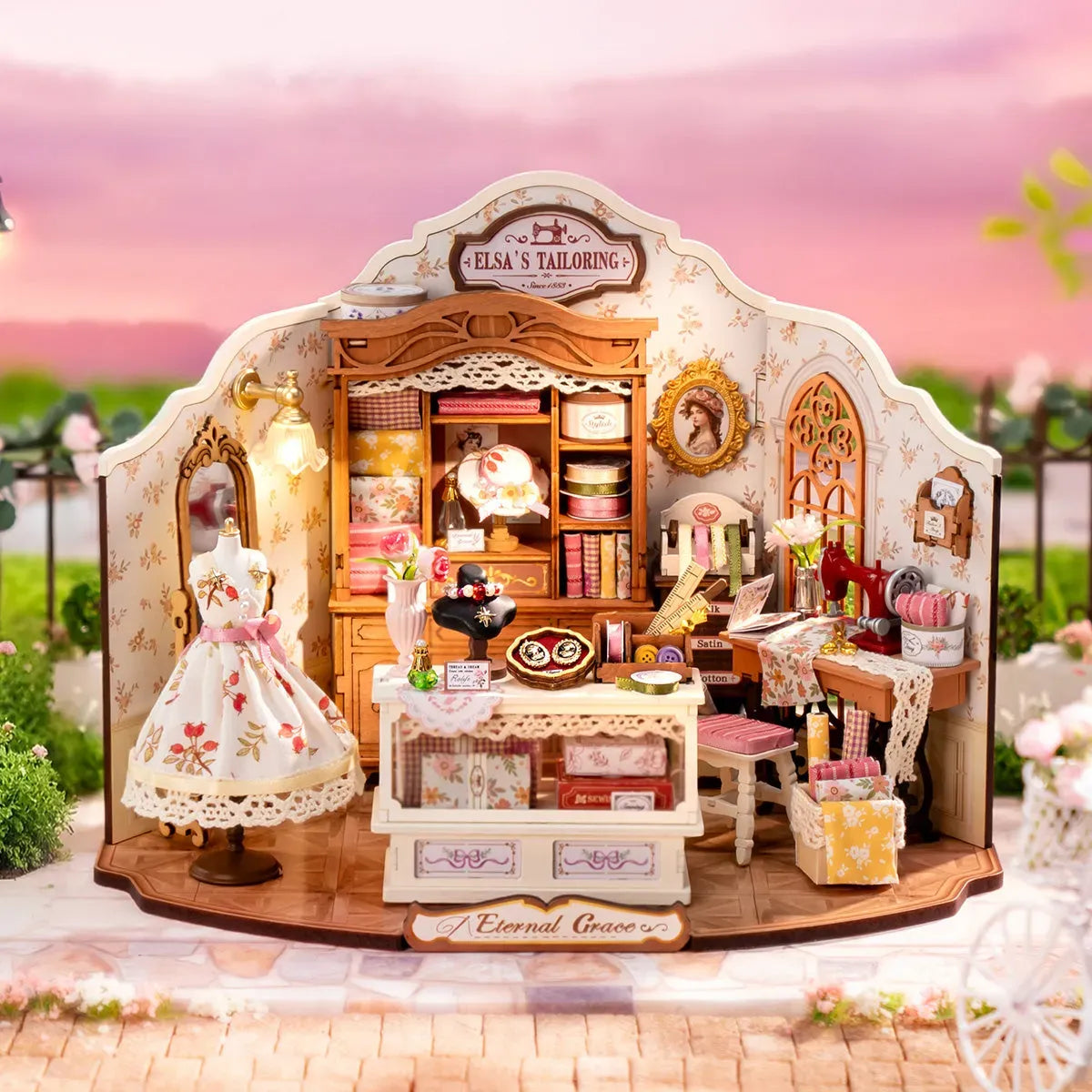 Rolife Elsa's Tailoring DIY Miniature House Kit - DG178