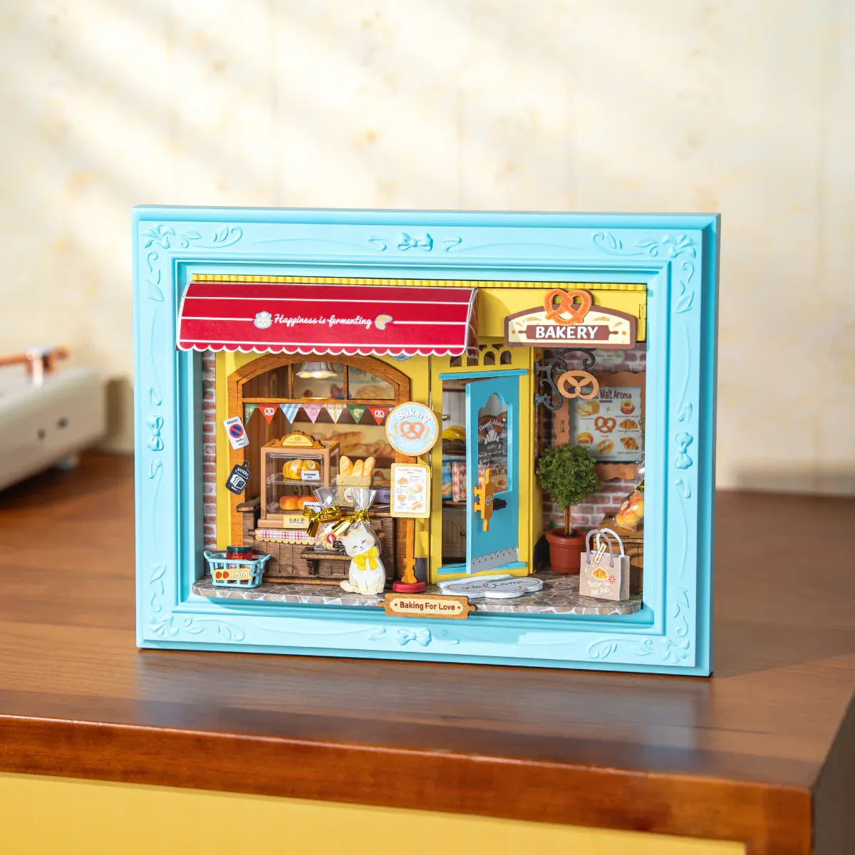 Rolife Fluffy Cat Bakery DIY Story Frame Kit - DP001