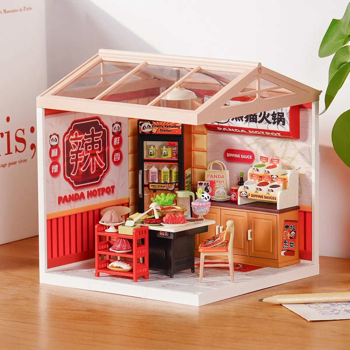 Rolife Panda Hot Pot DIY Miniature House Kit