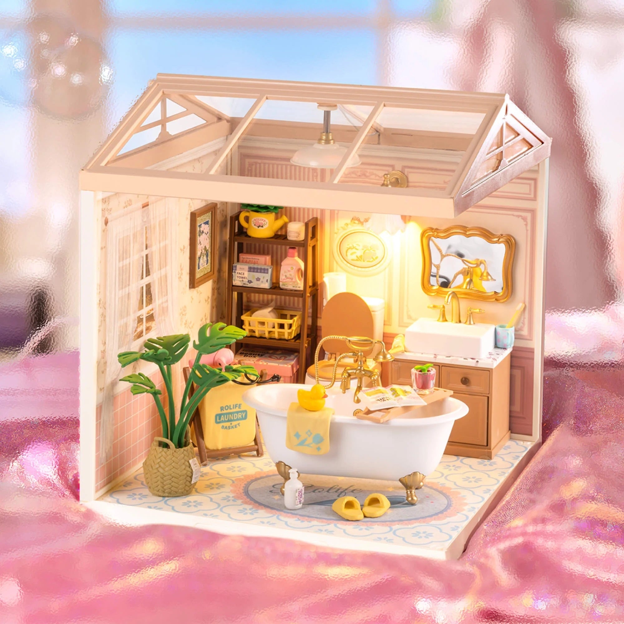 Rolife Pop Bubble Bathroom DIY Miniature House Kit