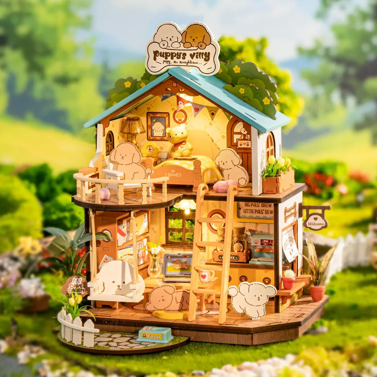 Rolife Puppy's Cozy Villa DIY Miniature House Kit - DG169
