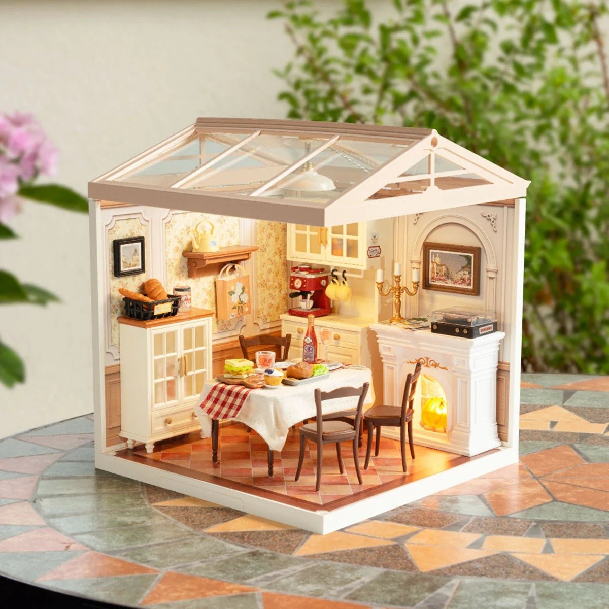 Rolife Warm Dining Room DIY Miniature House Kit