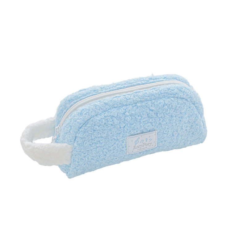 RosyPosy Soft Plush Large-Capacity Pencil Case with Handle