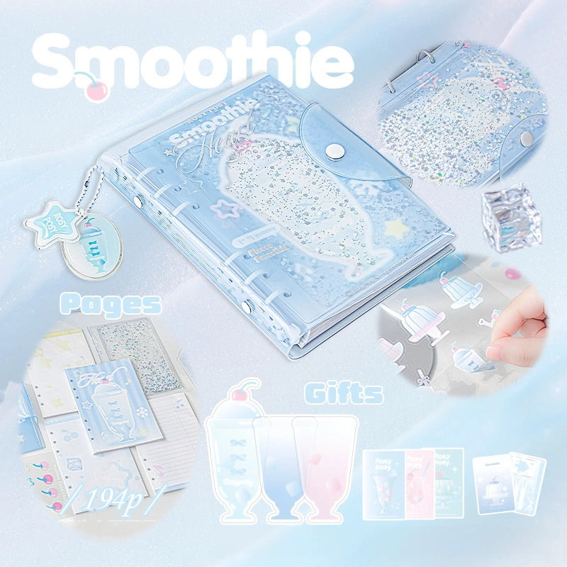 RosyPosy Frosty Sensation Glitter Mini Refillable Binder Notebook