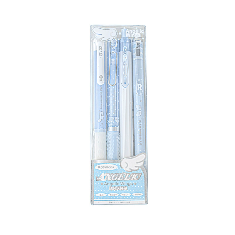 Rosyposy Angelic Wings Black Ink 0.5mm Gel Pen Set 4 Pack