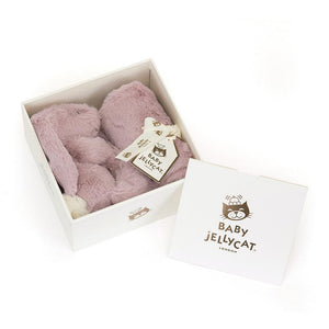 Jellycat Bashful Luxe Bunny Soother in Gift Box Baby Soothers OCARE NZ