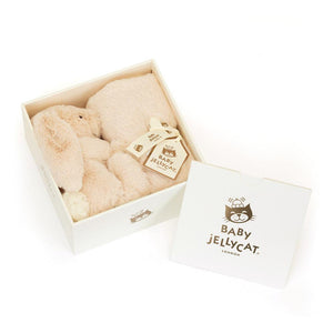 Jellycat Bashful Luxe Bunny Soother in Gift Box Baby Soothers OCARE NZ