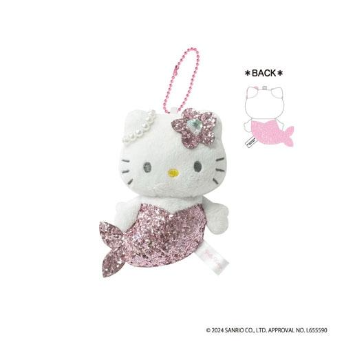 Sanrio Hello Kitty GOGO Gyaru Glitter Mermaid Plush Mascot Holder Keychain