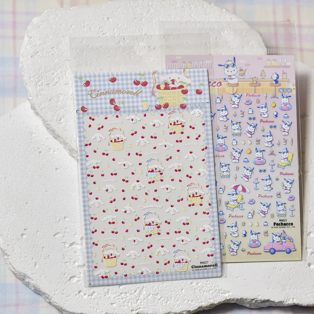 Sanrio x Tomoni Sanrio Characters 3D Embossed Stickers for Nail Art, Journaling & DIY