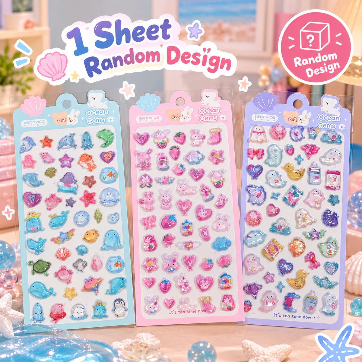 Sopovica 3D Puffy Stickers Sheet