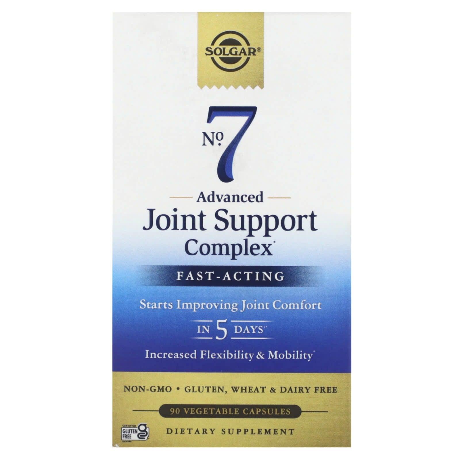 Solgar No. 7 Advanced Joint Support Complex 90 Vegetable Capsules, Glucosamine