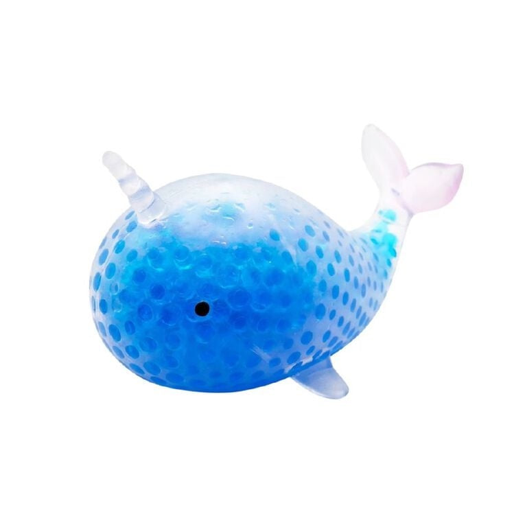 Squeeze Beaded Narwhal Assorted Squishy Toy Assorted Colours
