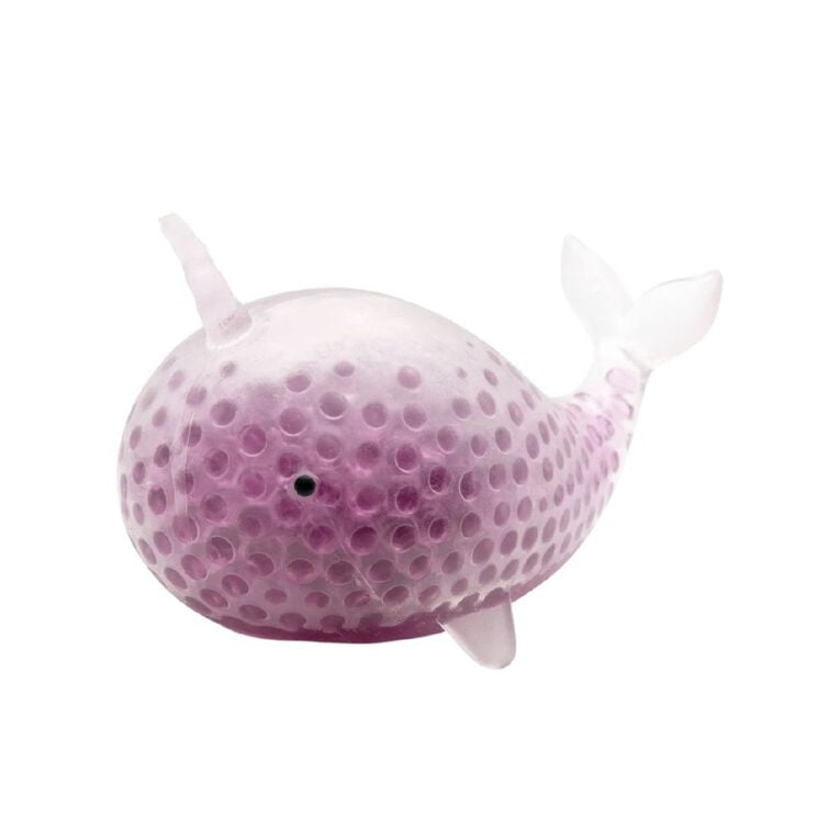 Squeeze Beaded Narwhal Assorted Squishy Toy Assorted Colours