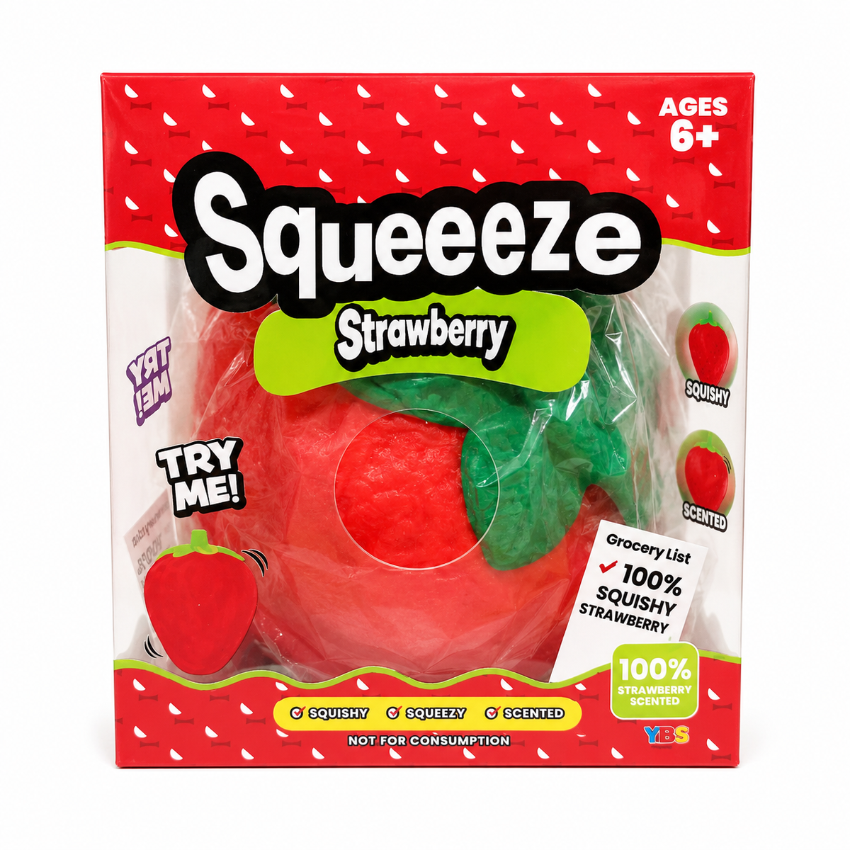 Squeeze Strawberry Squishy Toy