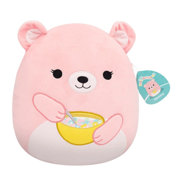Squishmallows 12" S29 Hominy - Peach Bear Holding Cereal Bowl
