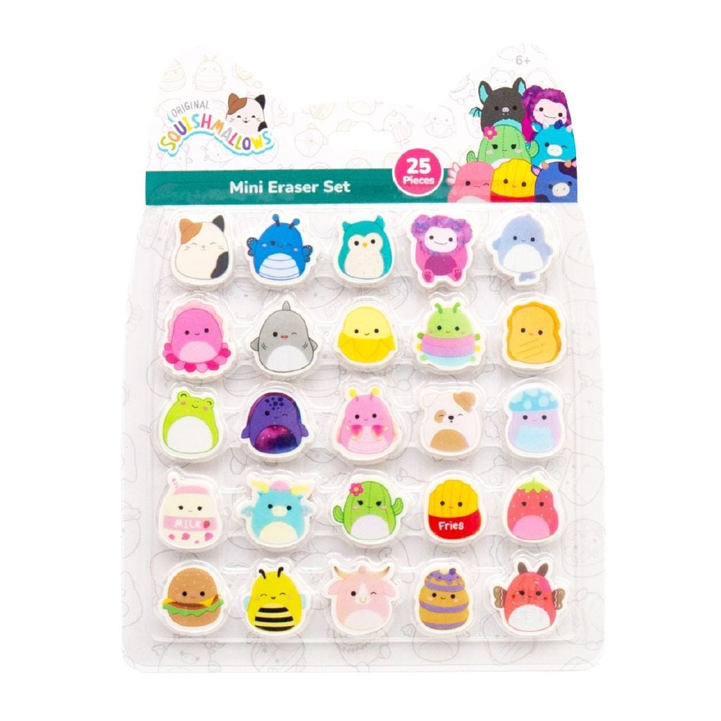 Squishmallows Mini Eraser Set 25 Pieces