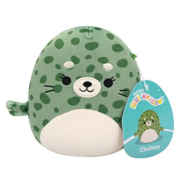 Squishmallows 7.5" S28 Chutney - Dark Green Spotted Seal Plush