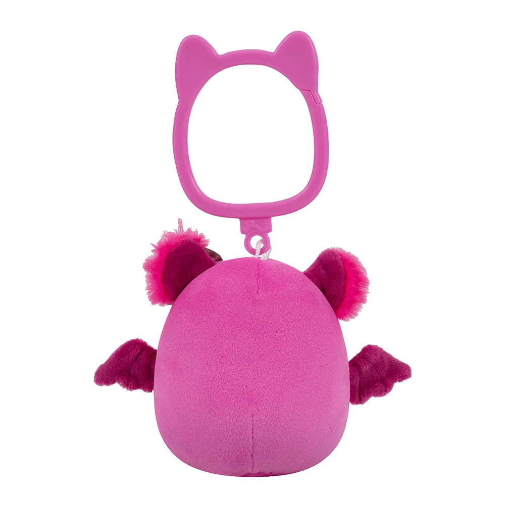 Squishmallows 3.5" Cleopatra - Pink Fruit Bat Clip-On Plush