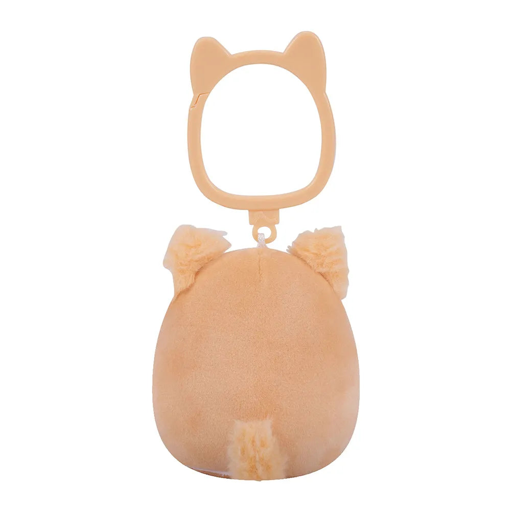 Squishmallows 3.5" Cooper - Tan Dog with White Belly Clip-On Plush