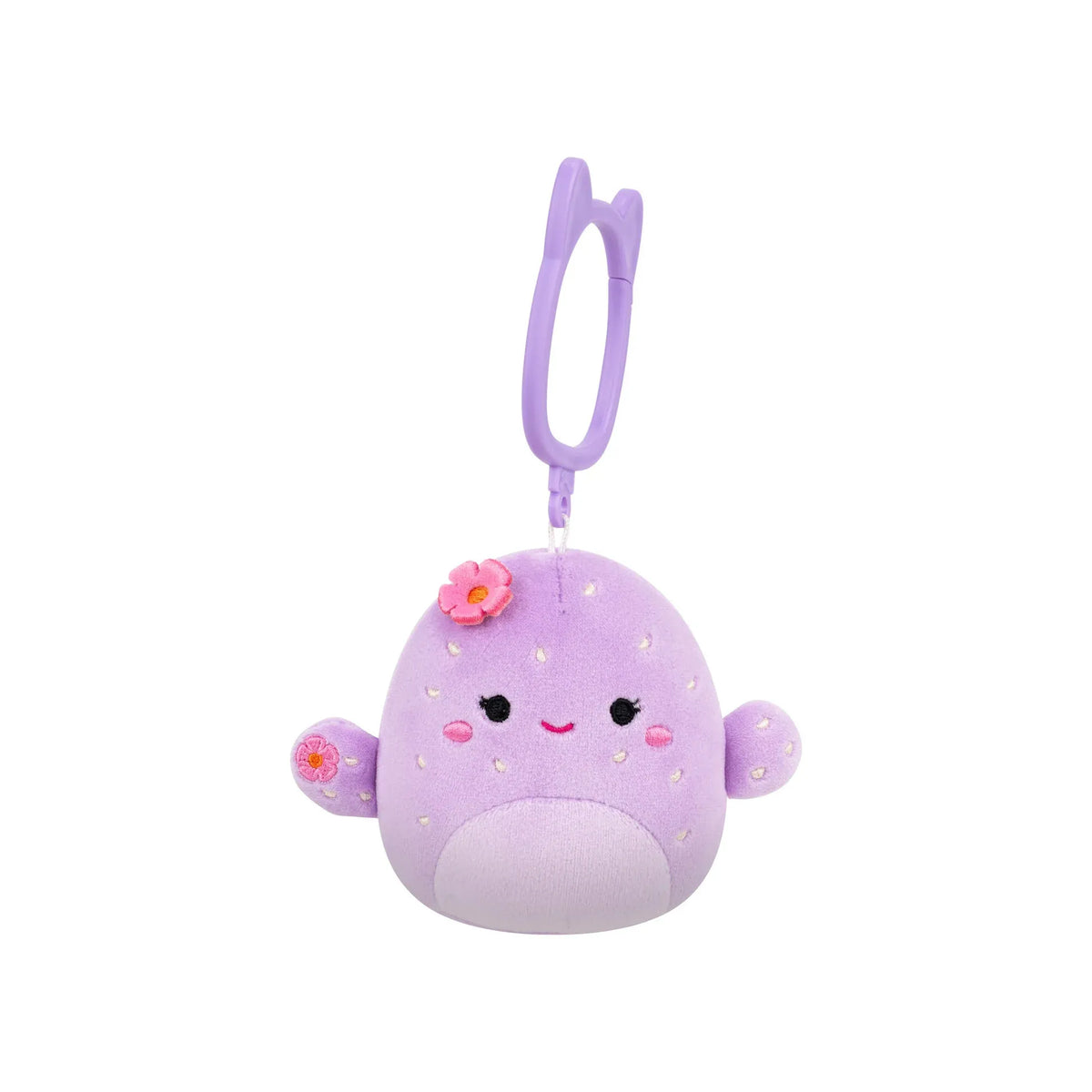 Squishmallows 3.5" Adrienne - Purple Barrel Cactus Clip-On Plush