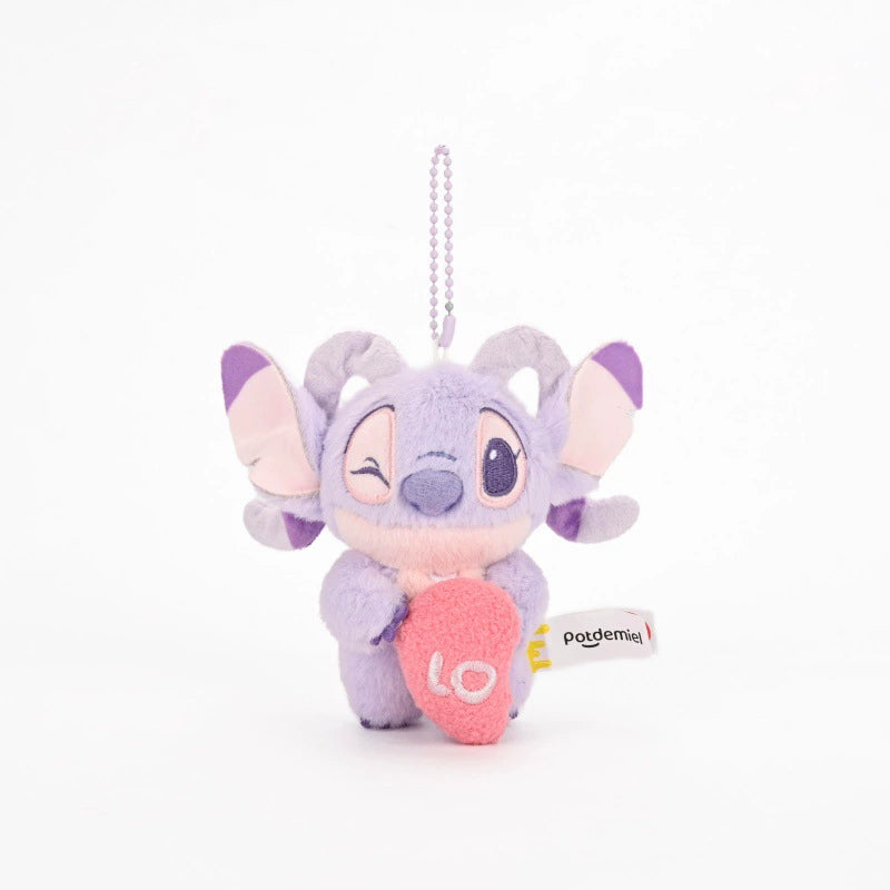 Stitch & Angel Magnetic Love Duo Plush Charm - 10cm