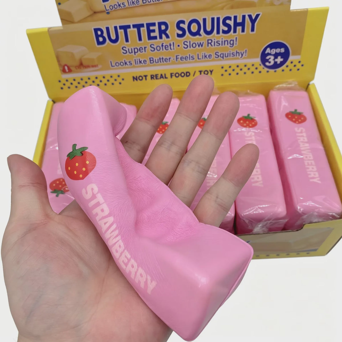 Strawberry Butter Squishy Slow-Rise Fidget Toy