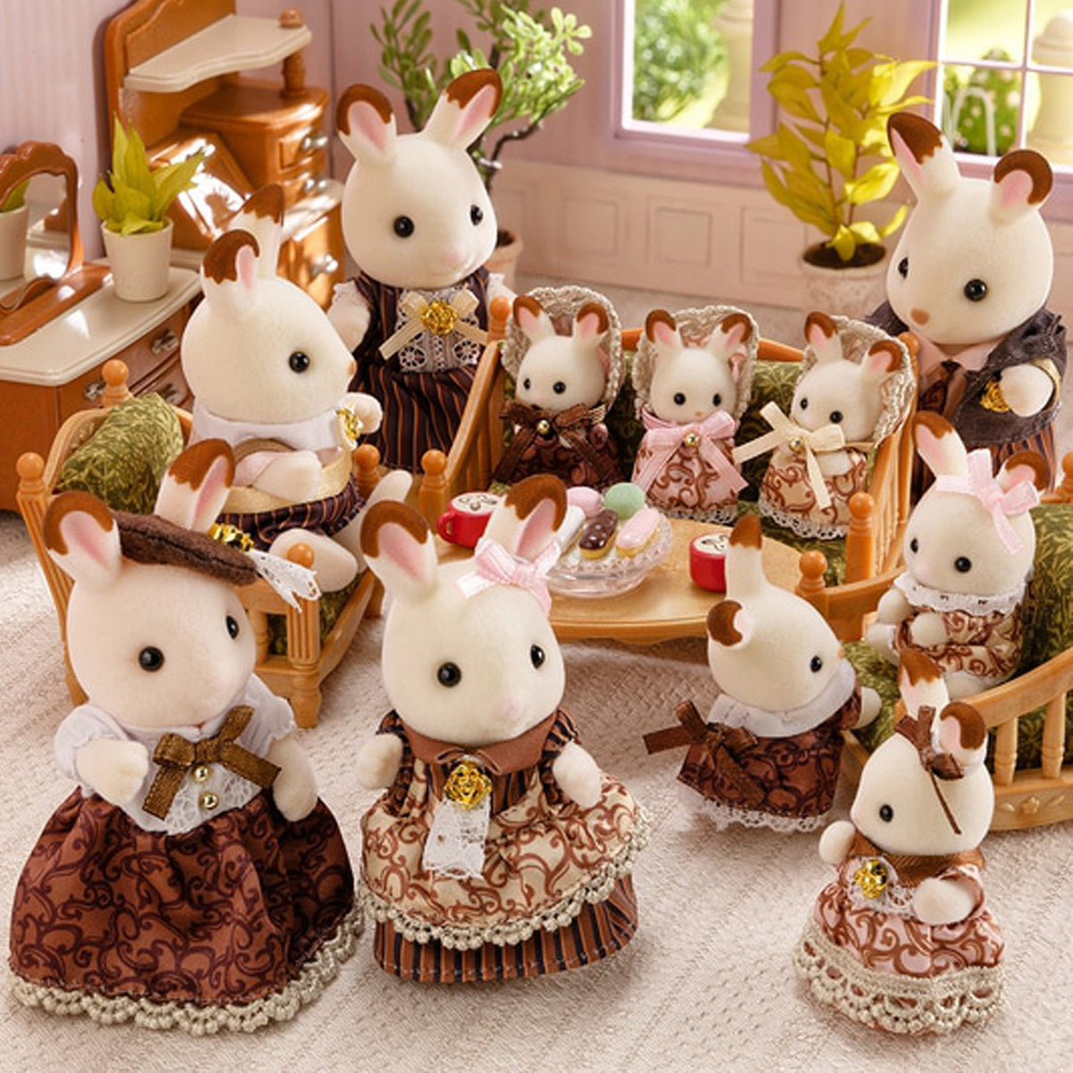 Sylvanian Families Chocolate Rabbit Family Anniversary Set